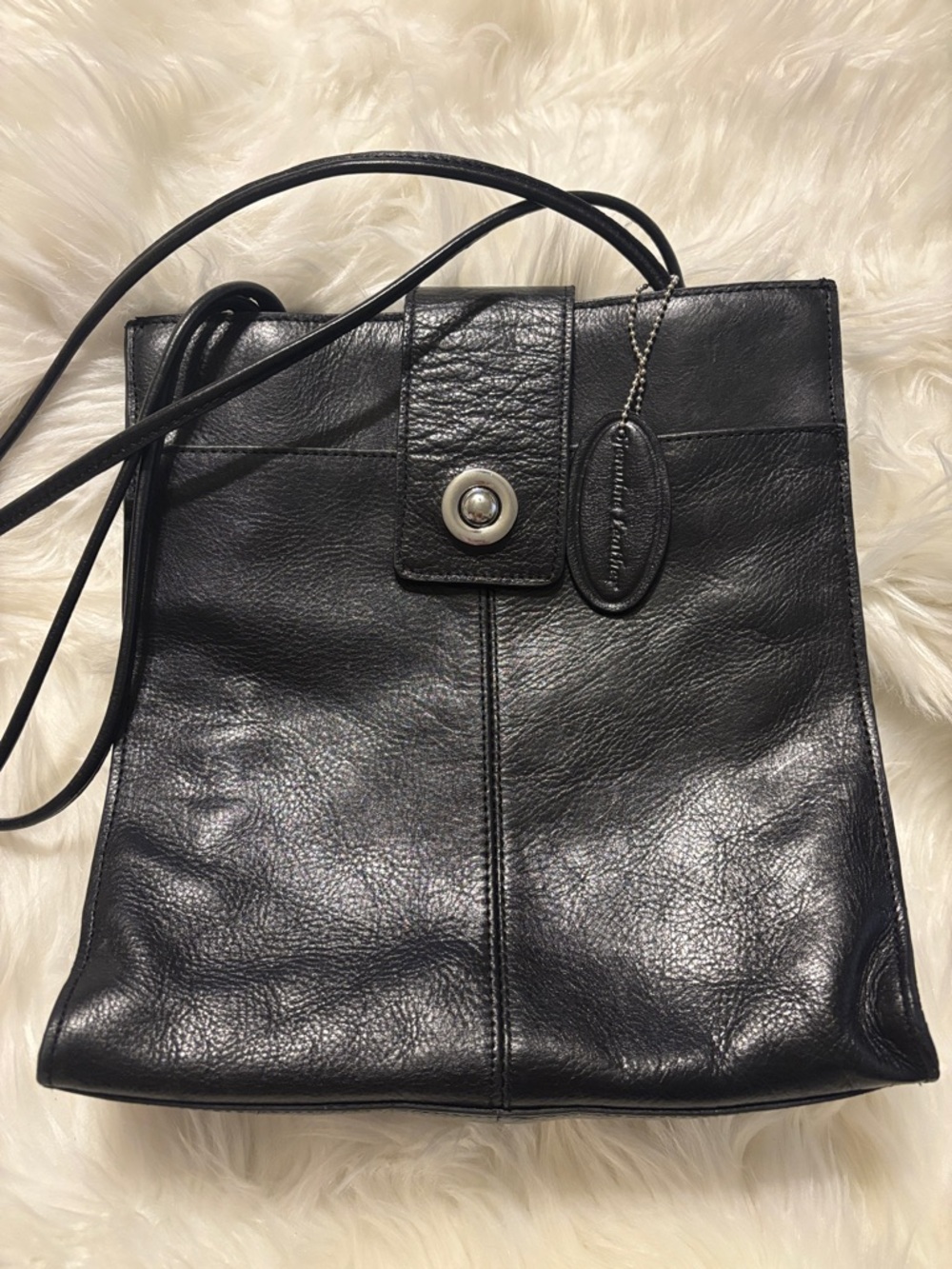 Wilson Y2K Black Leather Shoulder Bag